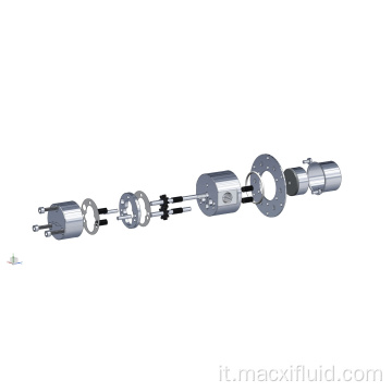 Pompa di trasferimento del fluido di ingranaggi azionamento magnetico micro
